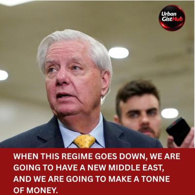 Lindsey Graham the veteran USA Republican senator who has pushed for war against Iran for Decades